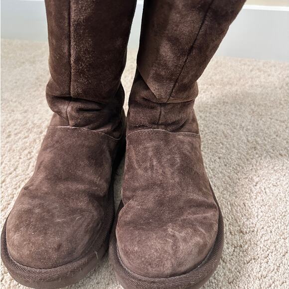 Ugg Knightsbridge Dark Brown Back Zipper Suede Boots size 7. - Picture 5 of 8